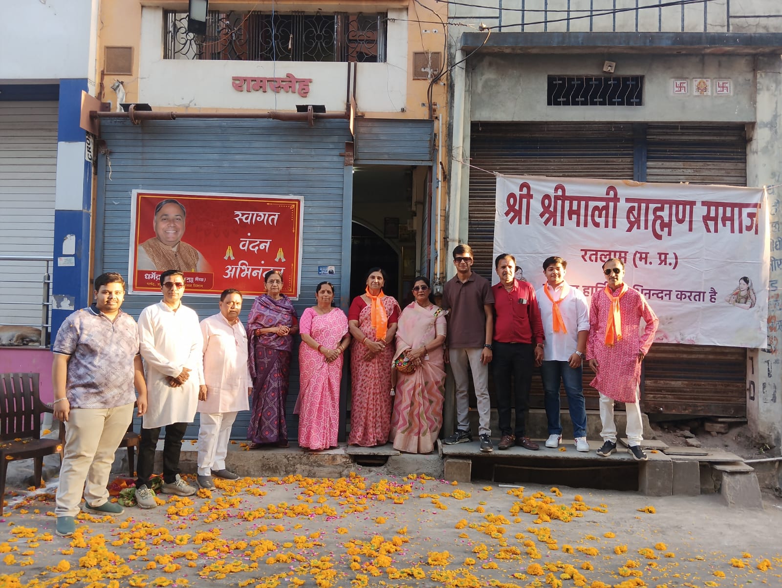 श्री परशुराम युवा मंच द्वारा महलवाडा से वाहन रैली का श्री श्रीमाली ब्राह्मण समाजजन ने किया स्वागत