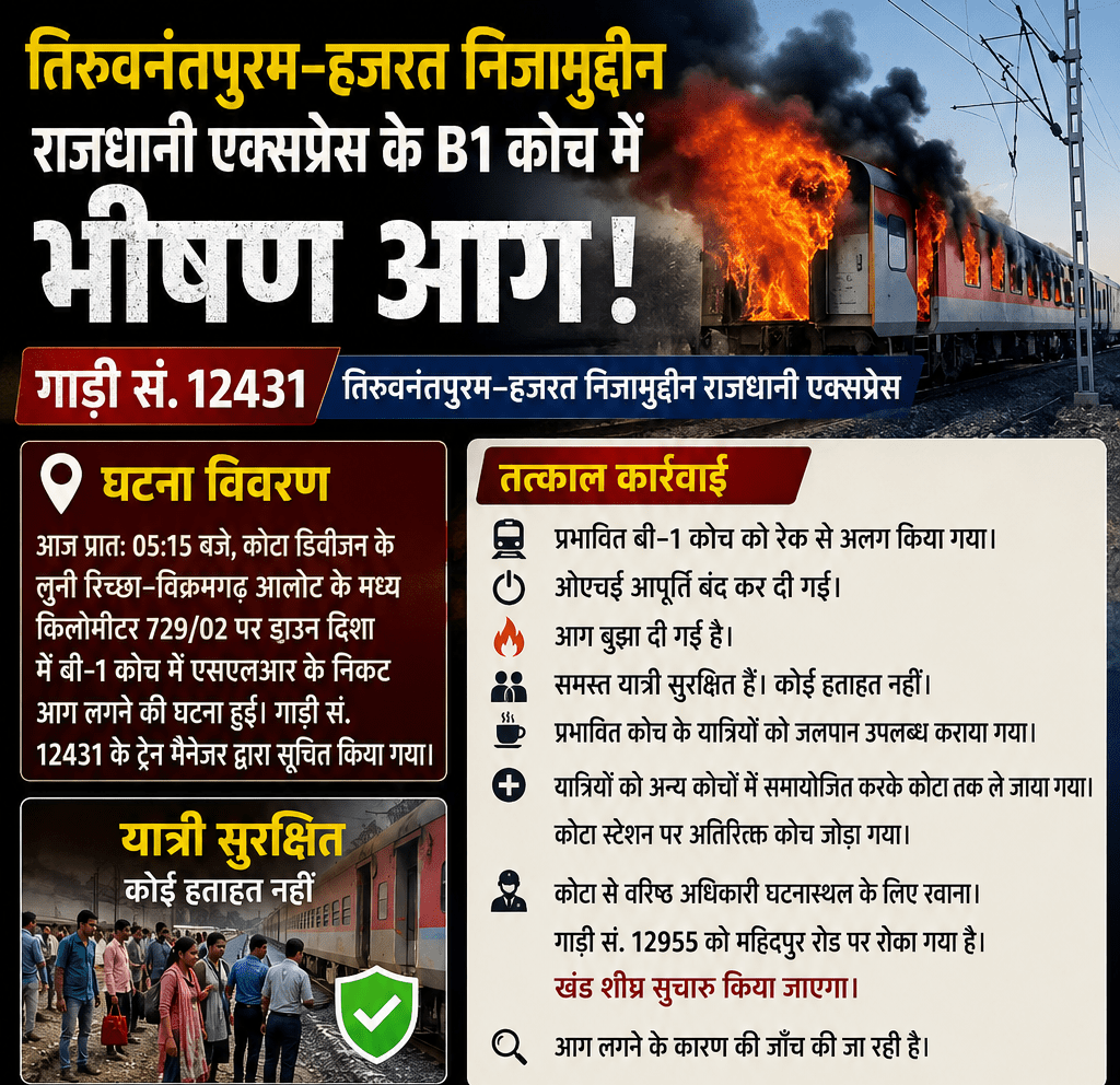 द बर्निंग ट्रेन ,बड़ी दुर्घटना टली!
